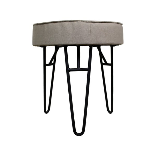Sivá stolička s látkovým poťahom HSM Collection Kruk