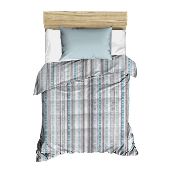 Modrý prešívaný pléd cez posteľ Bobby, 160 × 230 cm