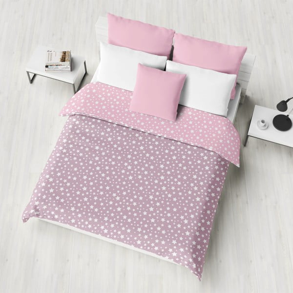 Fialovo-ružový ľahký prešívaný pléd na posteľ Cassie Puro, 160 × 220 cm