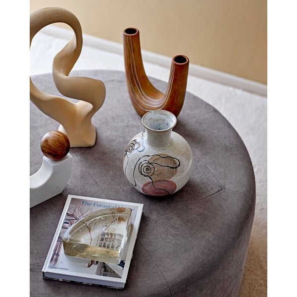 Biela kameninová váza Bloomingville Irini, výška 22,5 cm-image-1