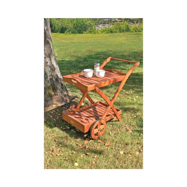 Záhradný servírovací stolík z eukalyptového dreva 54x88 cm Toledo – Garden Pleasure-image-1