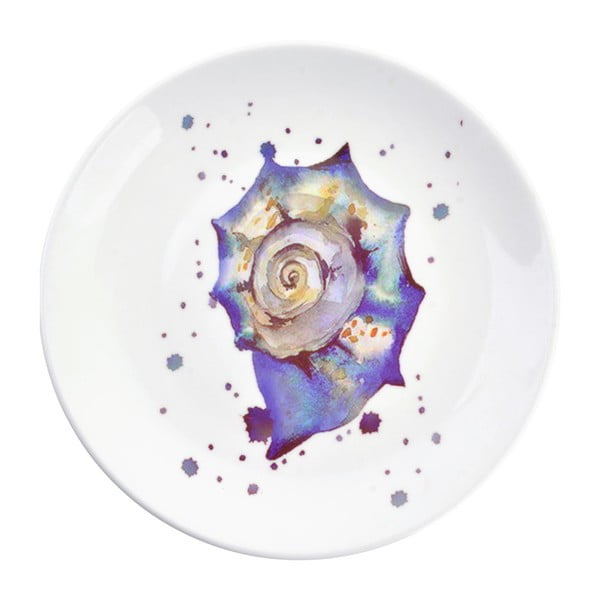 Dekoratívny keramický tanier Clayre & Eef Seasnail, ⌀ 20 cm