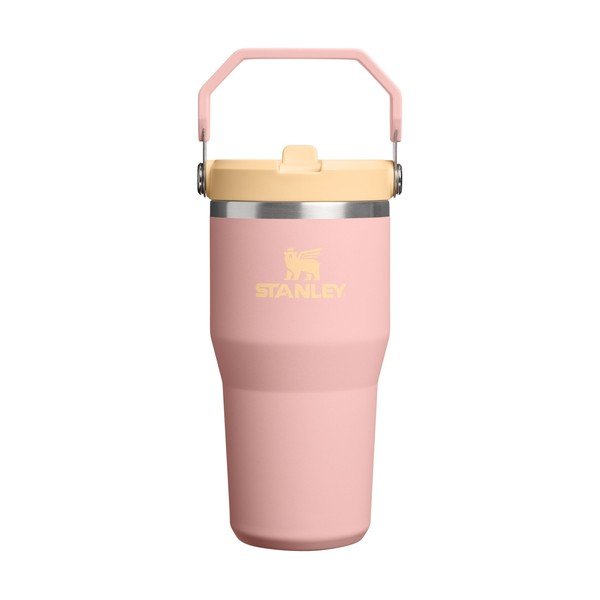Broskyňová termoska z nehrdzavejúcej ocele 600 ml IceFlow™ Flip Straw 2.0 Tumbler Peach Rose – Stanley