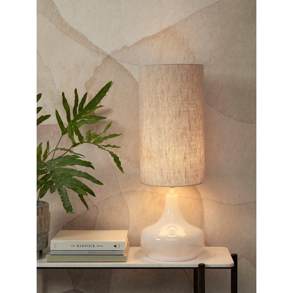 Krémovobiela stolová lampa s textilným tienidlom (výška  75 cm) Reykjavik – it's about RoMi-image-1