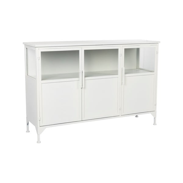 Biela kovová vitrína 35x80 cm Miya – White Label-image-2