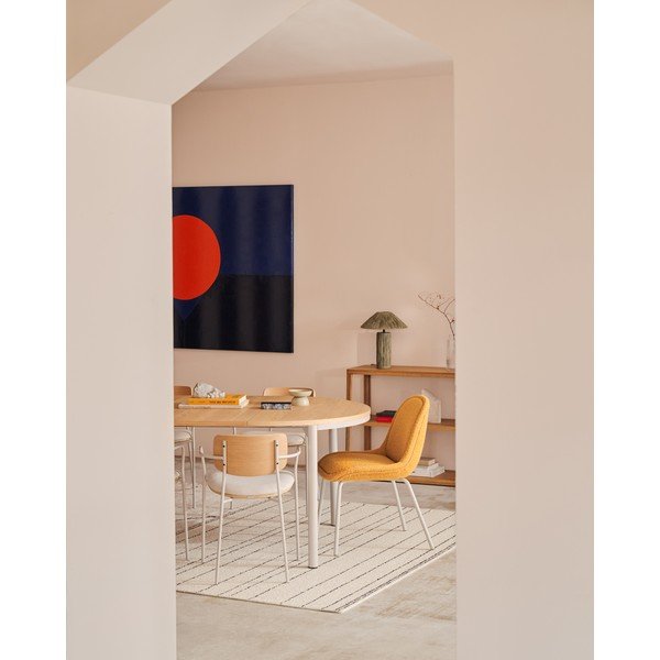 Jedálenská stolička v horčicovej farbe v súprave 4 ks Aimin – Kave Home-image-4