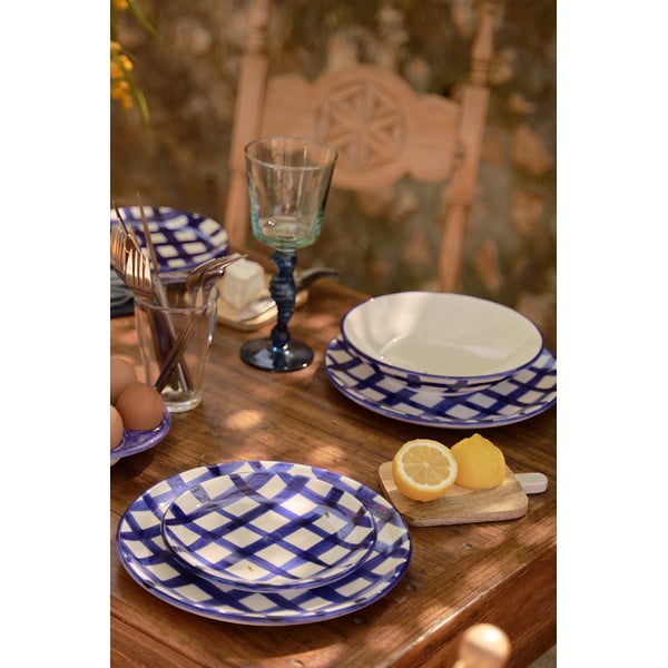 Modro-biela keramická miska Tierra Bella Lines, ø 23 cm-image-1