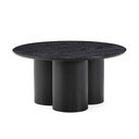 Čierny okrúhly konferenčný stolík ø 80 cm Lua – MOME