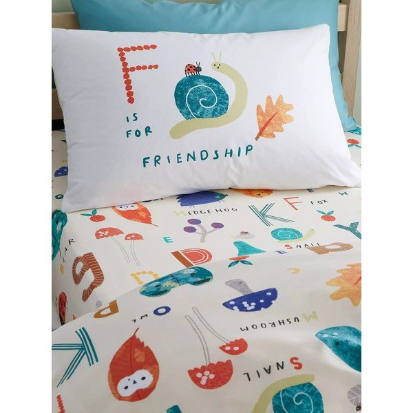 Napínacia detská plachta do postieľky 70x140 cm Woodland Alphabet – RHS-image-1