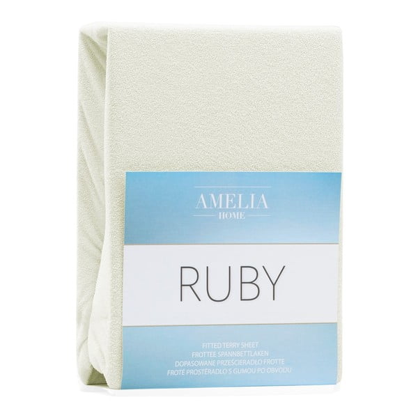 Krémovobiela napínacia froté plachta 240x220 cm Ruby – AmeliaHome-image-2