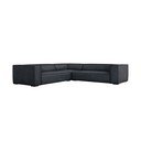 Tmavomodrá kožená rohová pohovka (variabilná) Madame – Windsor & Co Sofas