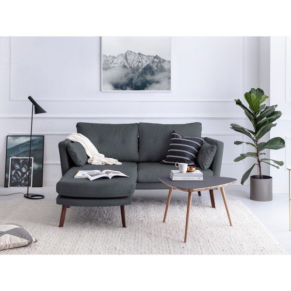 Sivá trojmiestna pohovka Mazzini Sofas Elena, s leňoškou na ľavom rohu-image-1
