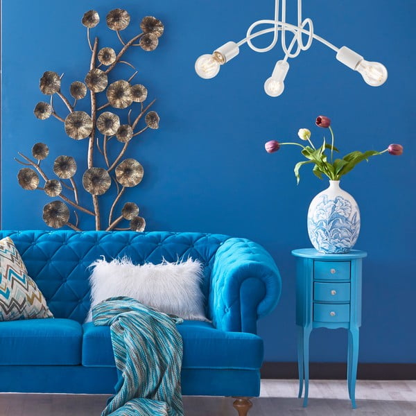 Biele stropné svietidlo bez tienidla 36x36 cm Camilla – LAMKUR-image-1