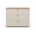Komoda v dekore duba v krémovo-prírodnej farbe 100x80x40 cm Dennis – Marckeric