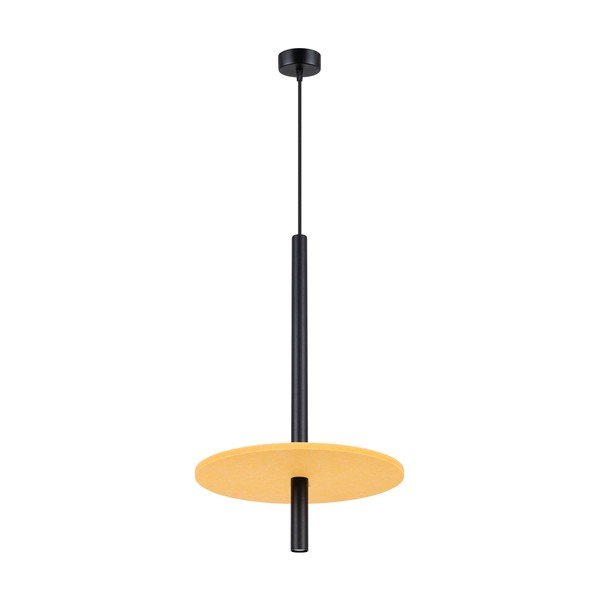 Žlté/béžové kovové závesné svietidlo ø 30 cm Rilu – Sollux
