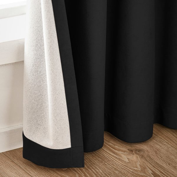 Čierne zatemňovacie závesy v súprave 2 ks 117x137 cm Wilson – Catherine Lansfield-image-2