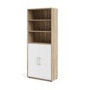 Modulárna knižnica v bielo-prírodnej farbe v dekore duba 89x222 cm Prima – Tvilum
