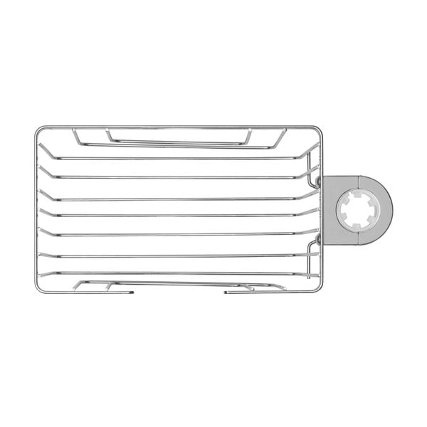 Kúpeľňová polička bez vŕtania z nehrdzavejúcej ocele v lesklej striebornej farbe Valognes – Wenko-image-4