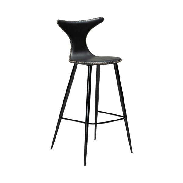 Čierna barová stolička z imitácie kože DAN–FORM Denmark Dolphin, výška 107 cm