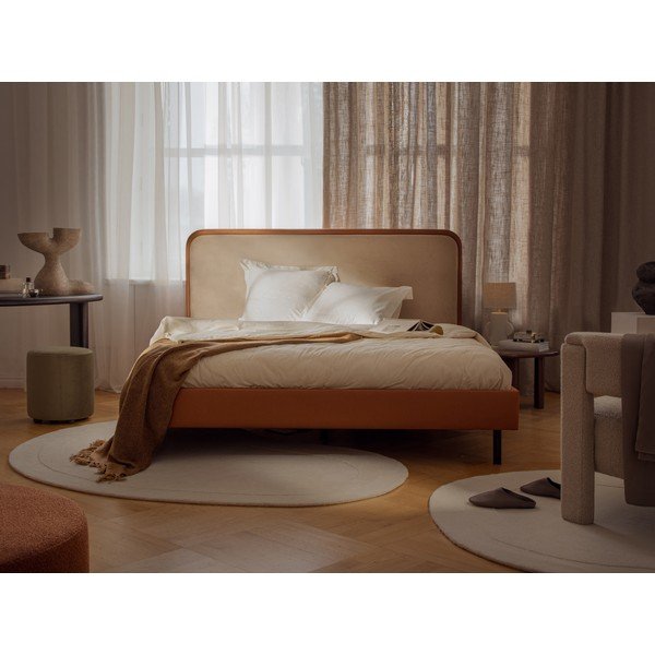 Zelená čalúnená dvojlôžková posteľ s roštom 180x200 cm Aveline – Micadoni -image-1