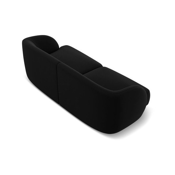 Čierna zamatová pohovka 184 cm Miley - Micadoni Home-image-2