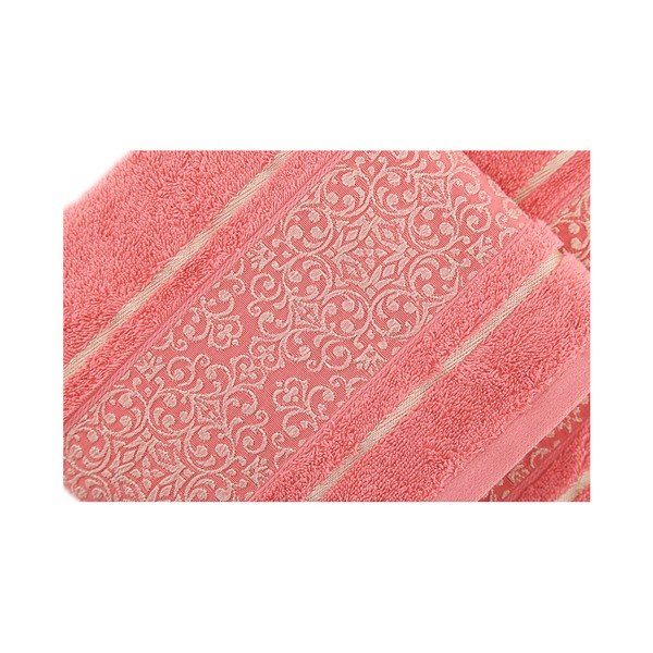Sada 2 ružových uterákov Fance, 50 x 90 cm-image-1