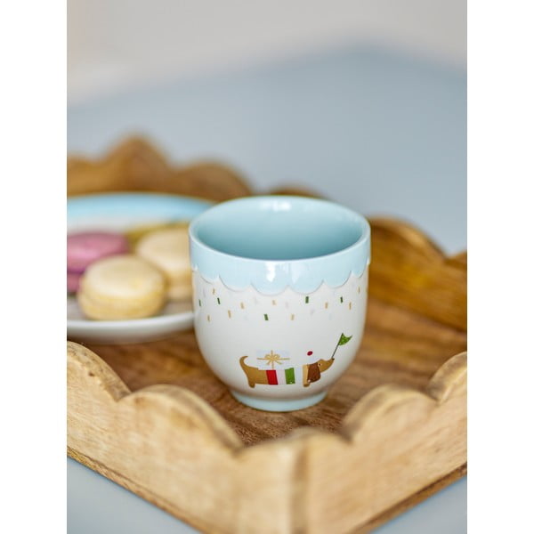 Modrý/krémový detský hrnček z kameniny 150 ml Celebrate – Bloomingville Mini-image-1