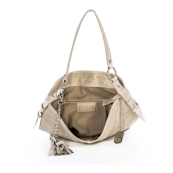 Kožená kabelka Hobo Beige-image-2