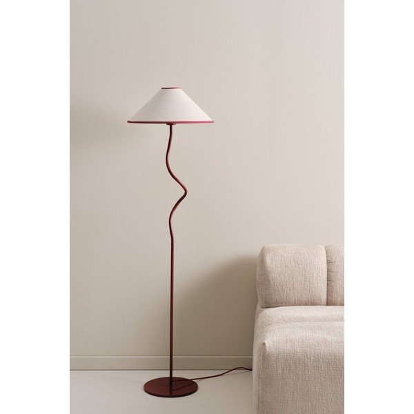 Červená/biela látková so stmievačom stojacia lampa (výška  148 cm) Juliet – Jotex-image-2