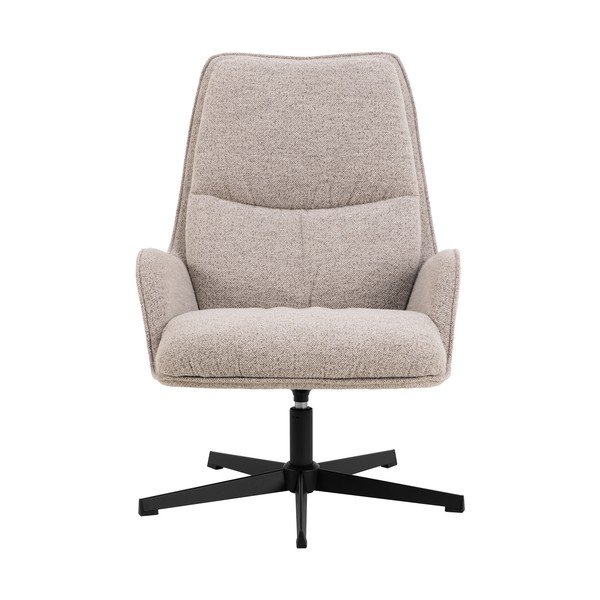 Béžové otočné kreslo z textílie buklé Bosley – Actona-image-2