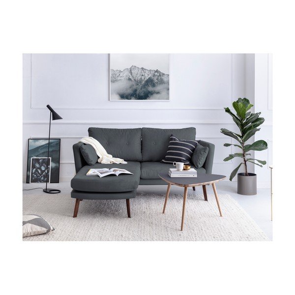 Sivá trojmiestna pohovka Mazzini Sofas Elena, s leňoškou na ľavom rohu-image-2