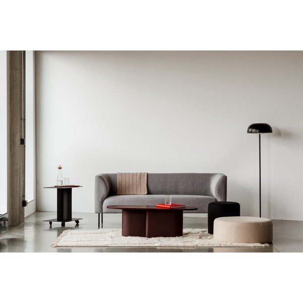 Vínovočervený konferenčný stolík s doskou v dubovom dekore 50x115 cm Looi – noo.ma-image-3