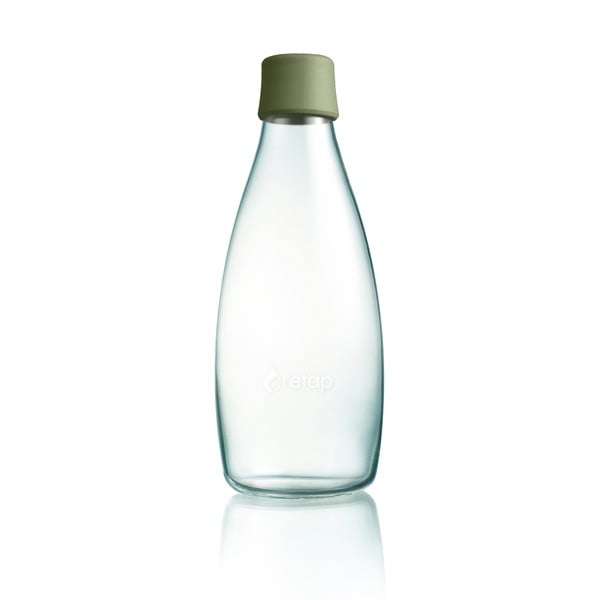 Tmavozelená sklenená fľaša ReTap s doživotnou zárukou, 800 ml