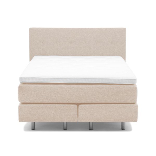 Pieskovohnedá boxspring posteľ Vivonita Lando, 180 x 200 cm-image-2