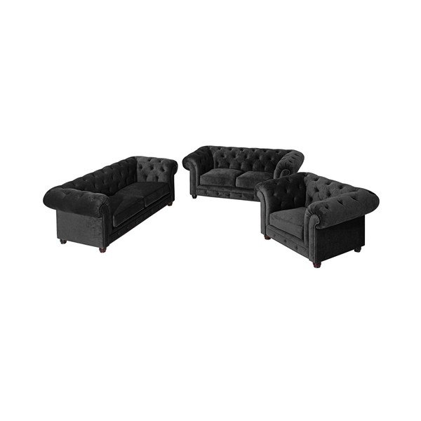 Čierna pohovka Max Winzer Orleans Velvet, 216 cm-image-2