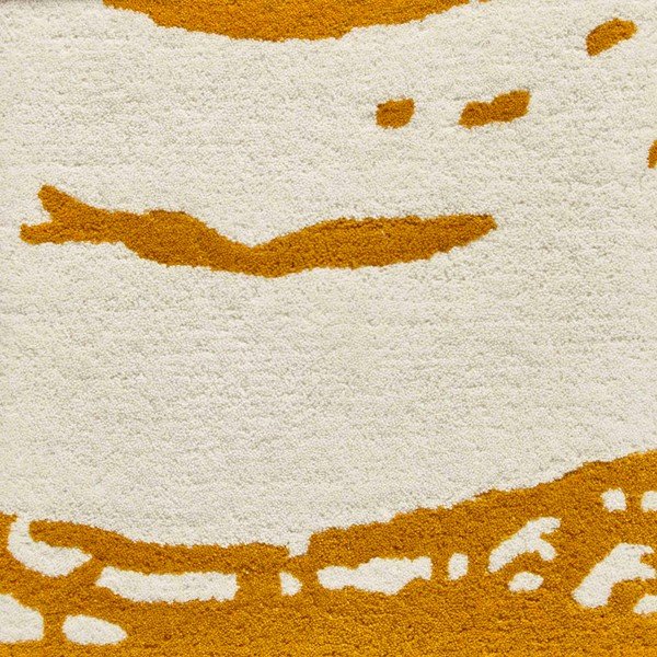 Horčicovožltý vlnený koberec Think Rugs Elements Circle, 120 x 170 cm-image-1