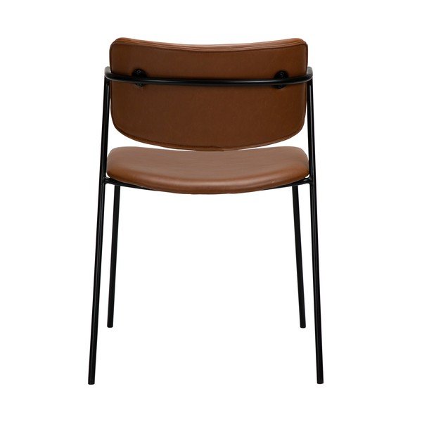 Hnedá stolička z imitácii kože DAN-FORM Denmark Zed-image-2