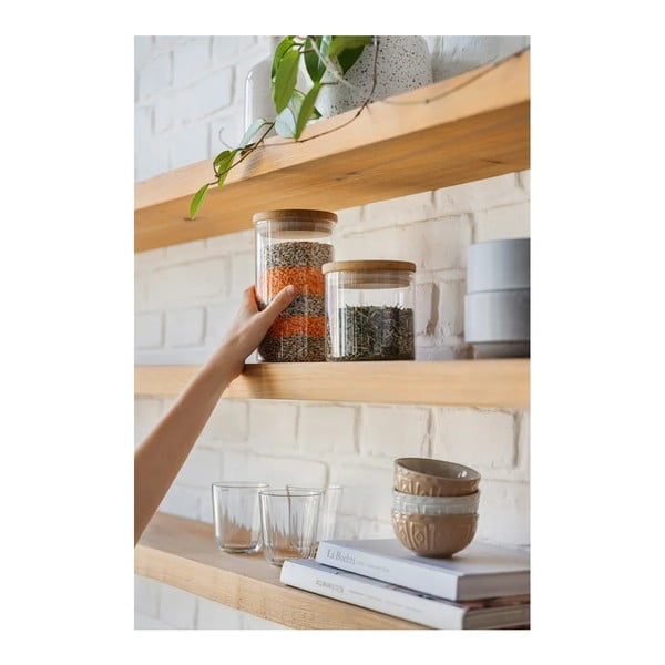 Sklenené dózy v súprave 2 ks na potraviny – Bonami Essentials-image-1