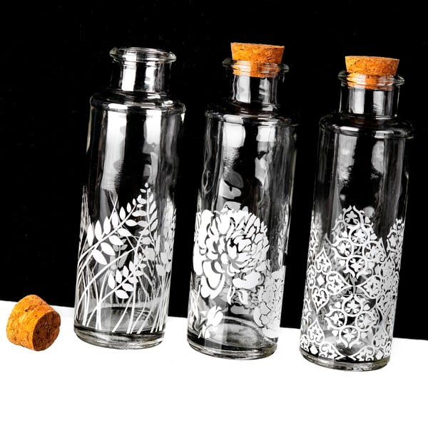 Sada 6 sklenených fľaštičiek Unimasa Corcho, 175 ml-image-3