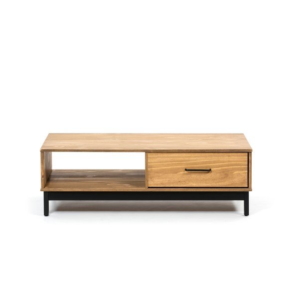 Drevený konferenčný stolík s čiernymi detailmi Marckeric Alessia-image-3