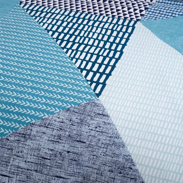 Zelenomodré obliečky na jednolôžko 135x200 cm Larsson Geo – Catherine Lansfield-image-4