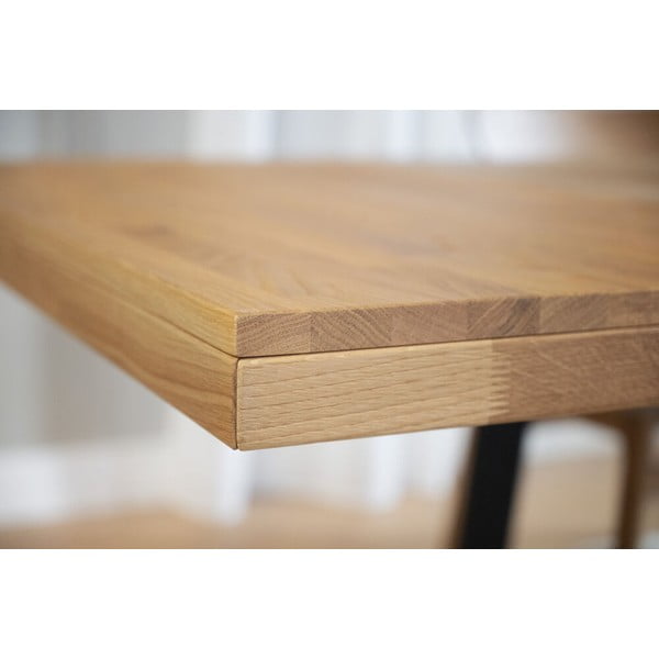 Prídavná predlžovacia doska z brúseného dubového dreva k jedálenskému stolu Rowico Brooklyn-image-3