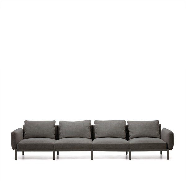Tmavosivá záhradná modulárna pohovka 370 cm Sorells – Kave Home
