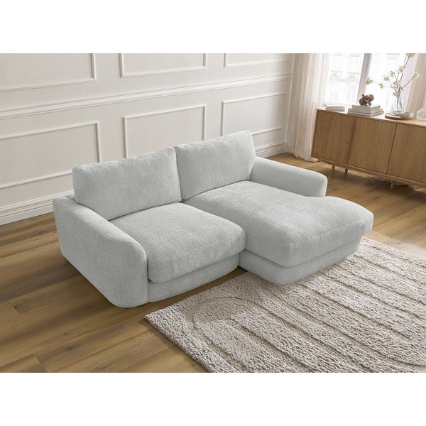 Svetlosivá ženilková rohová pohovka (pravý roh/s leňoškou) Leonore – Bobochic Paris-image-3