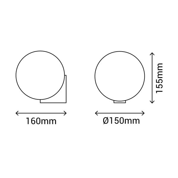 Čierne nástenné svietidlo SULION Obi, ø 15 cm-image-3