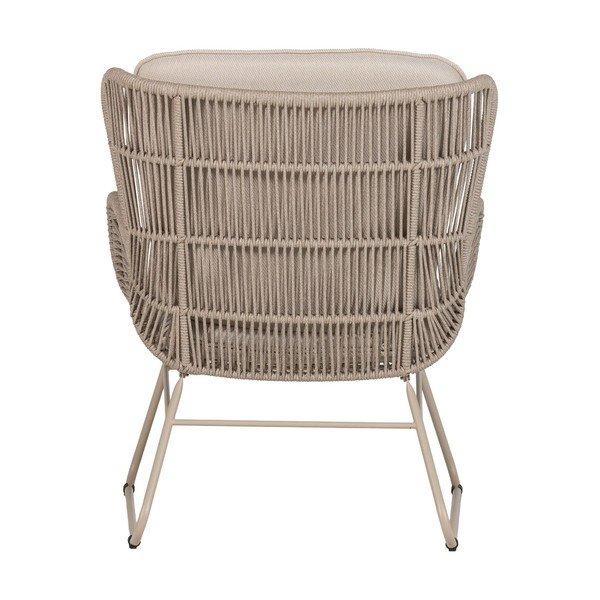 Béžové kovové/polstrované záhradné kreslo Grace – WOOOD-image-4