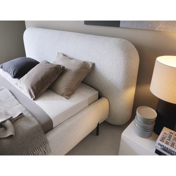 Béžová čalúnená dvojlôžková posteľ s úložným priestorom s roštom 140x200 cm Pointt – ELTAP-image-3