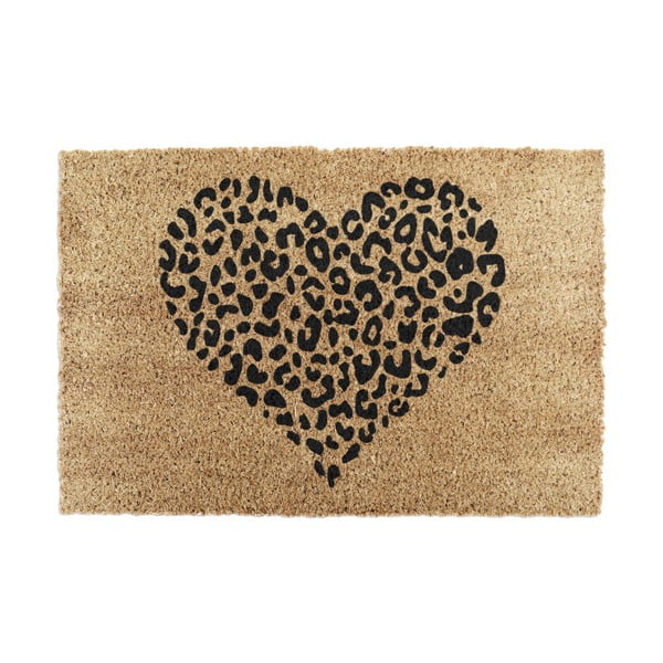 Rohožka z kokosového vlákna 40x60 cm Leopard Heart – Artsy Doormats