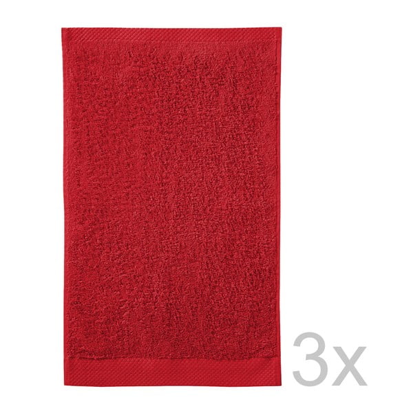 Set 3 uterákov Pure Red, 30 x 50 cm