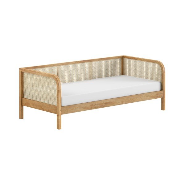 Jednolôžková posteľ z dubového dreva s roštom 90x200 cm v prírodnej farbe Olive Captain Rotan – Vipack